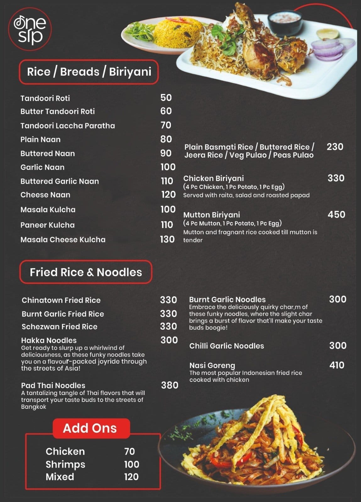 Food Menu Page 7