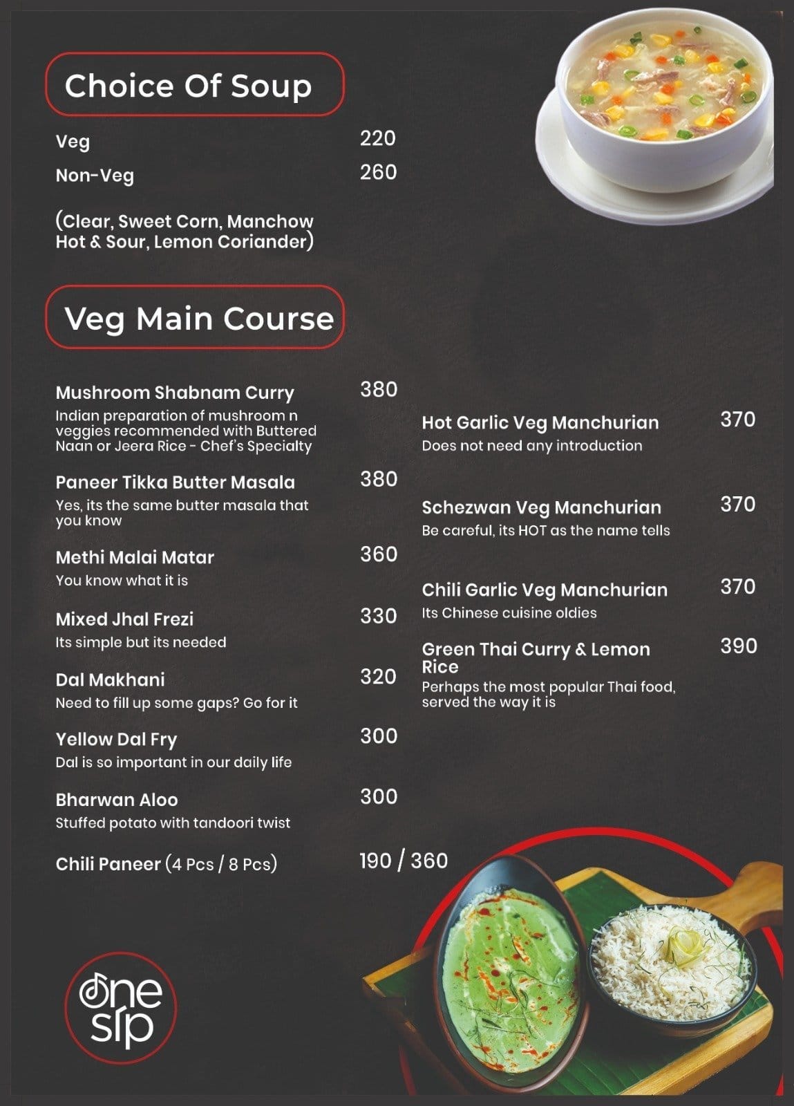 Food Menu Page 8